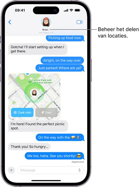 Je locatie delen met de iPhone